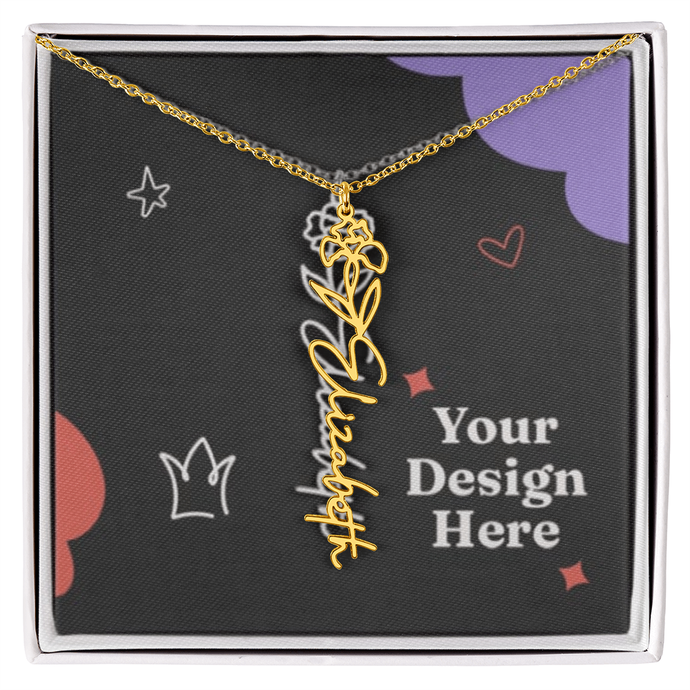 Flower Name Necklace