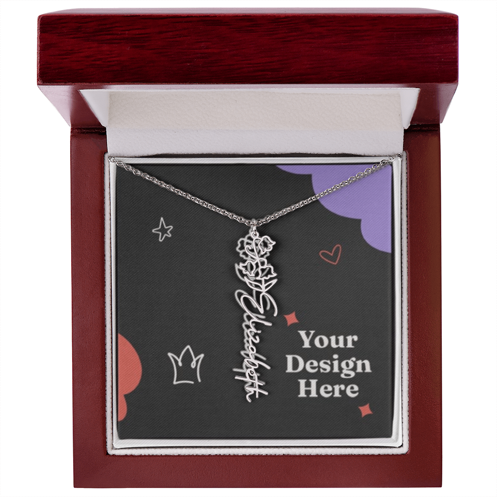 Flower Name Necklace