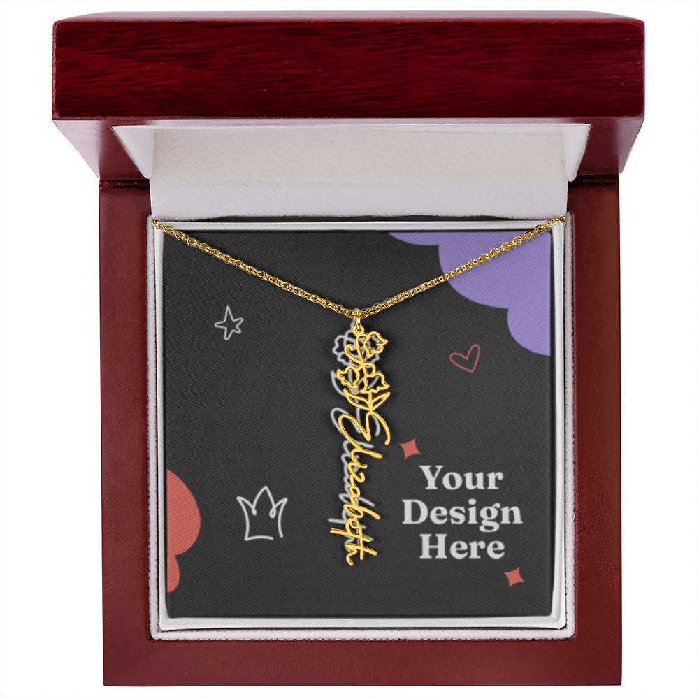 Flower Name Necklace