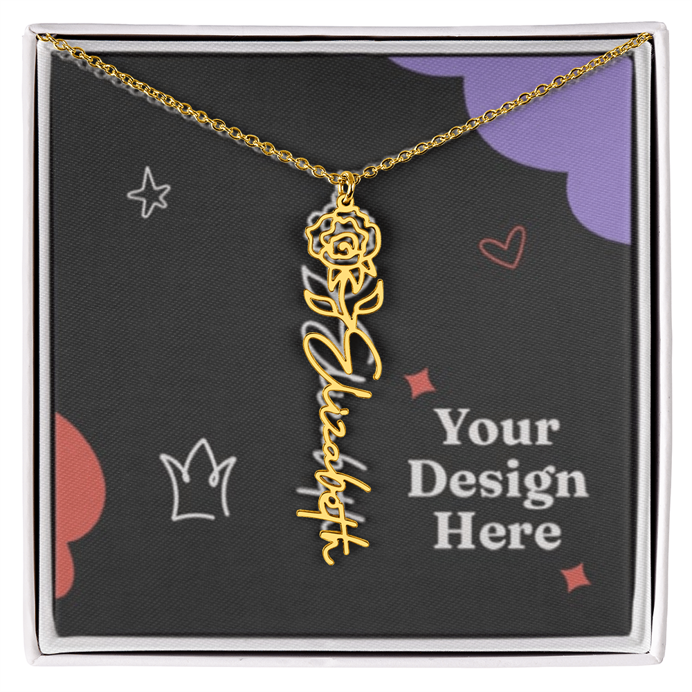 Flower Name Necklace