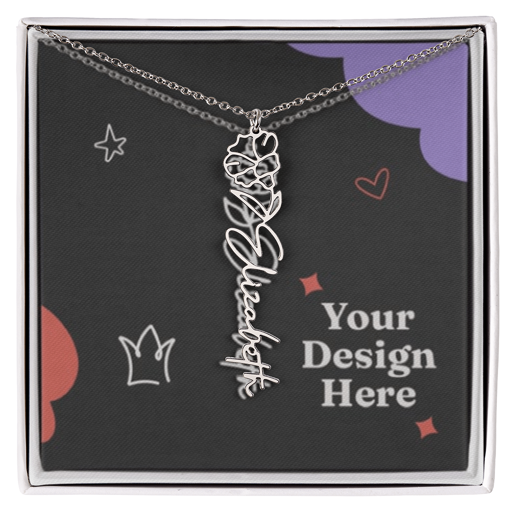 Flower Name Necklace