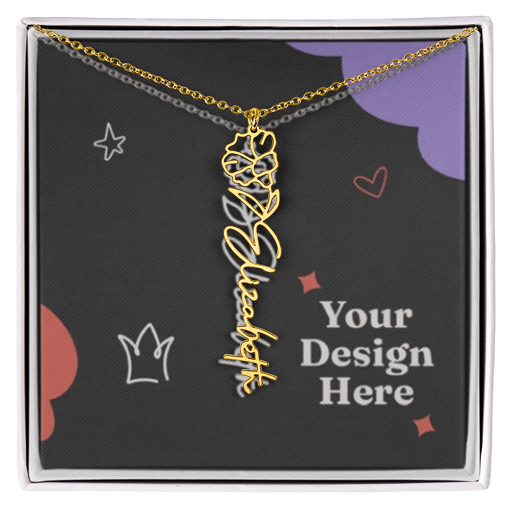 Flower Name Necklace