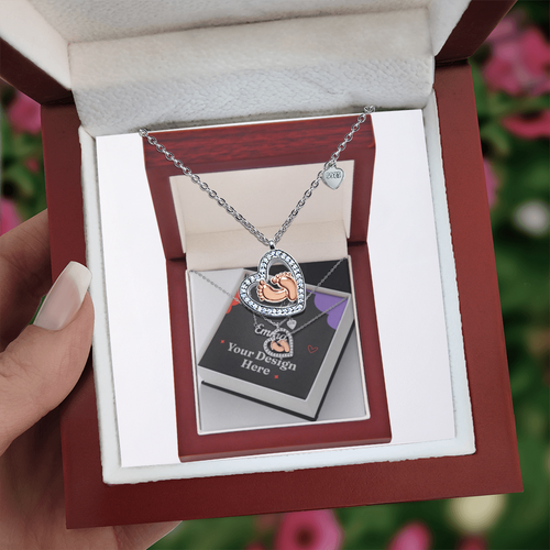 Baby Feet Heart Necklace